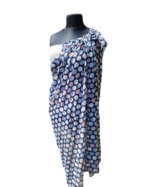 Wzorzysta spódnica plażowa chusta PAREO L/XL pastelowe grochy